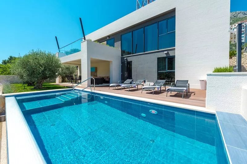 Elegant Villa Lu sea view Dubrovnik infinity swimming pool, sauna, hot tube, gym