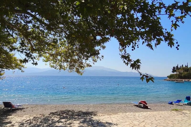 Private beachfront villa in traditional village setting