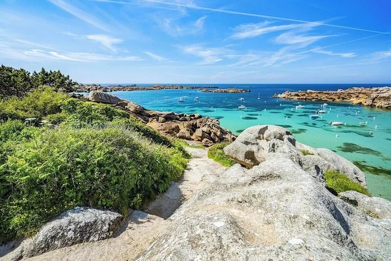 Seaview House 800m from the port and beaches - Trélévern Pink Granite Coast