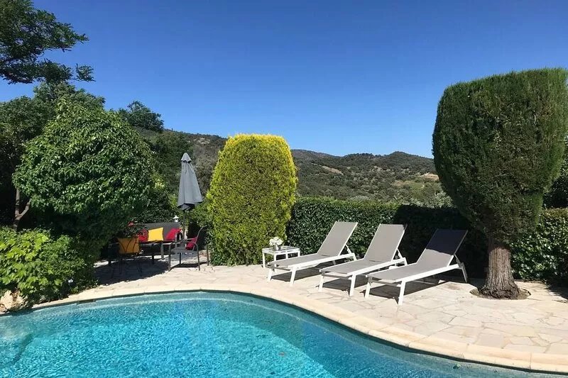Gulf of Saint Tropez, French riviera villa of charm with a heated swimming pool