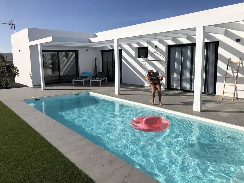 Brand new and modern villa in Lajares (Fuerteventura) with heated pool