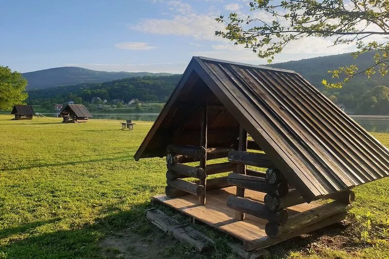 House of Inspiration with pool above LAKE Sabljaci Ogulin