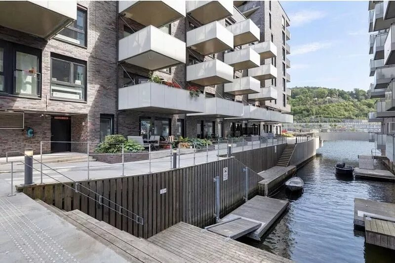 Sørenga Munch ved Kanalen - Egen Terrasse Uteplass