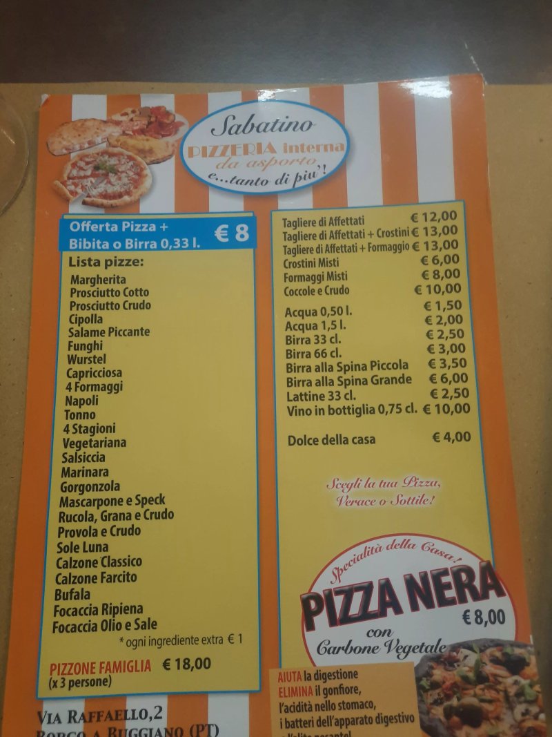 Pizzeria Ristorante Bar Sabatino