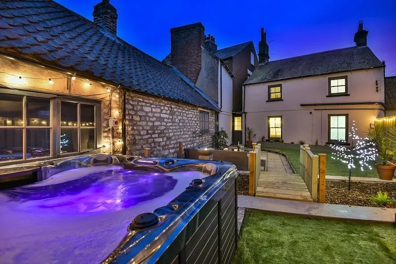Private garden rooftop terrace with hot tub