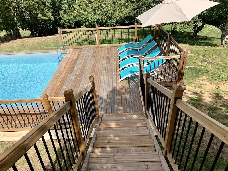 A beautiful French farmhouse with heated swimming pool and stunning views