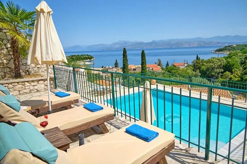 Villa Spiros with private heated pool Imerolia Kassiopi