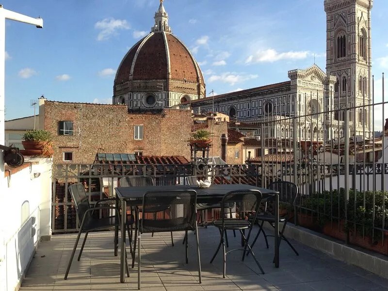 Florence Roof Terrace Apartment View of Cathedral Dome