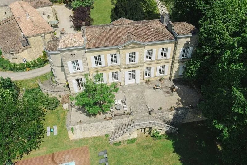 Pretty eighteenth century castle in the vineyards of Bordeaux.