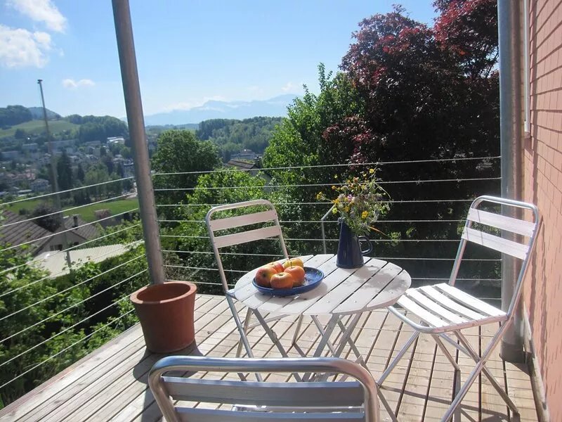 Apartment in a beautiful panoramic location in the forest in the Zurich Oberland