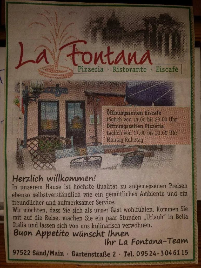 pizzeria la fontana