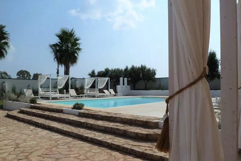 The garden TerraNostra pool front villa in a mini-residence in Salento