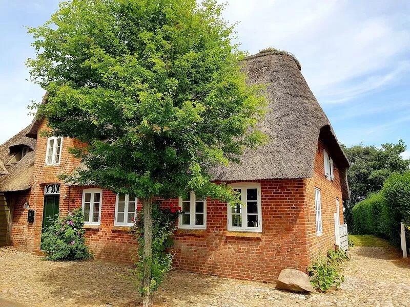 Thatched roof house on the lake for up to 8 people with 4 bedrooms, fireplace