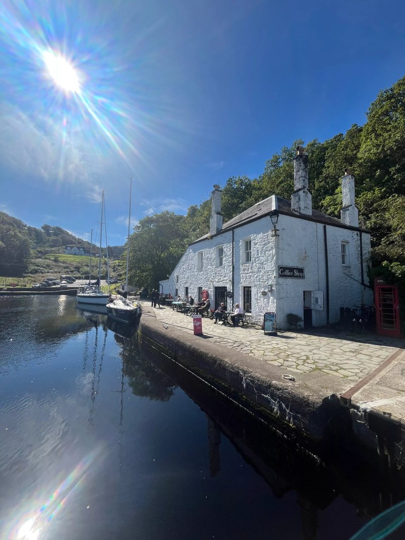 Coorie Doon, picturesque setting on Crinan Canal