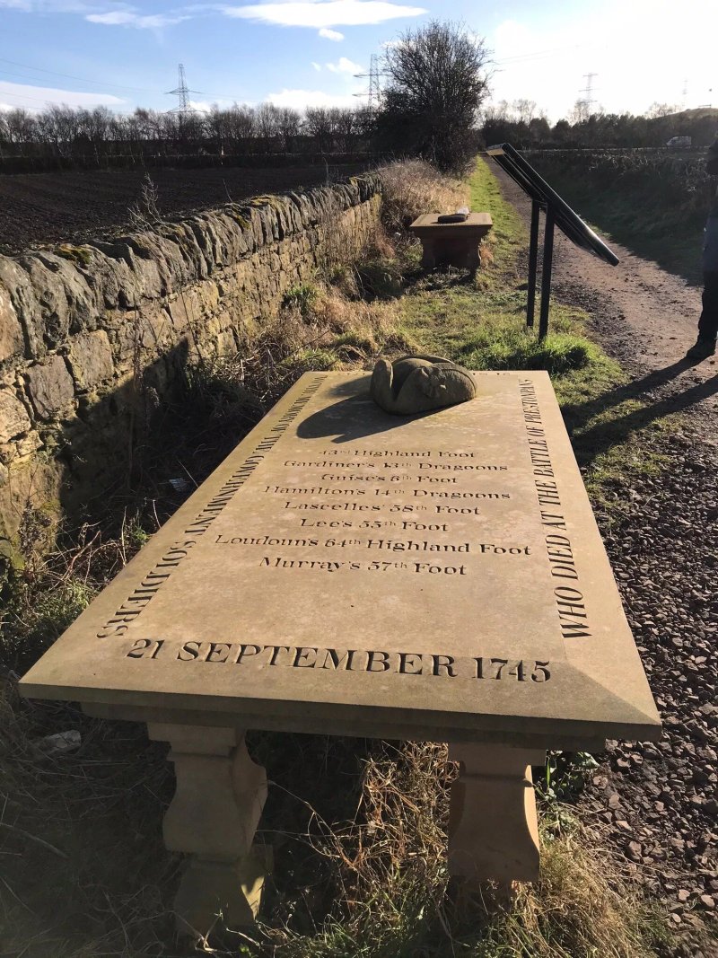 The Battle of Prestonpans Memorial Tables