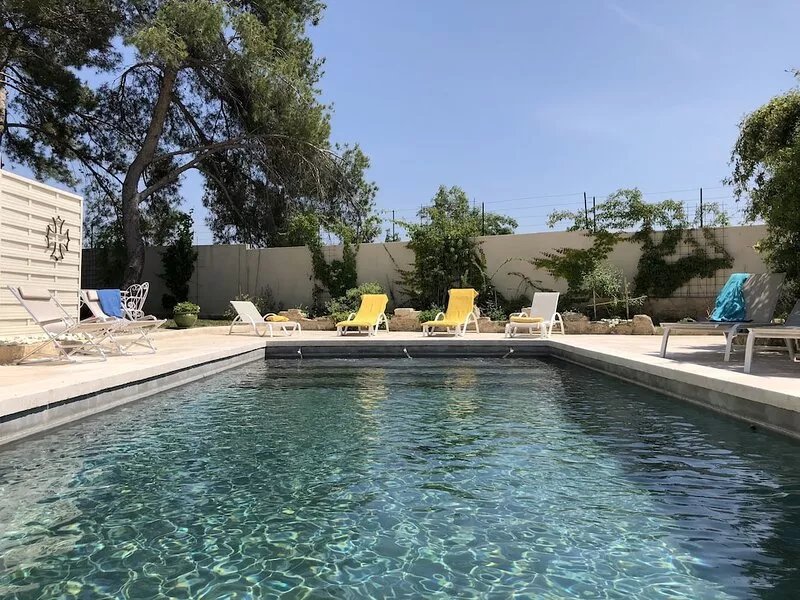Recharge your batteries; Large house for 8 people, private pool, large grounds.