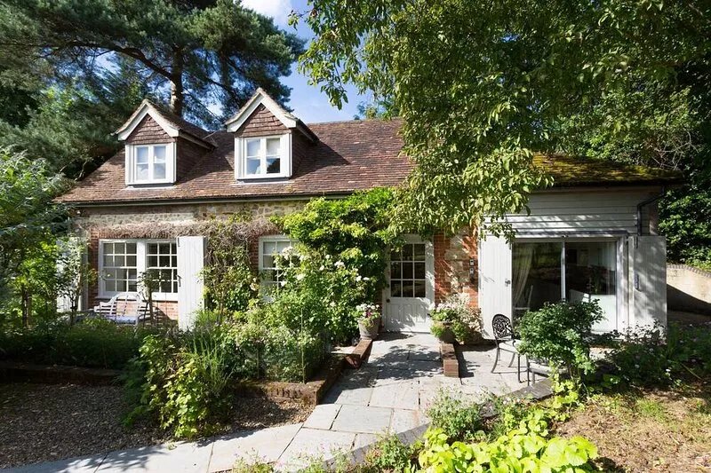 A recently converted Kent ragstone coach house near Sevenoaks.