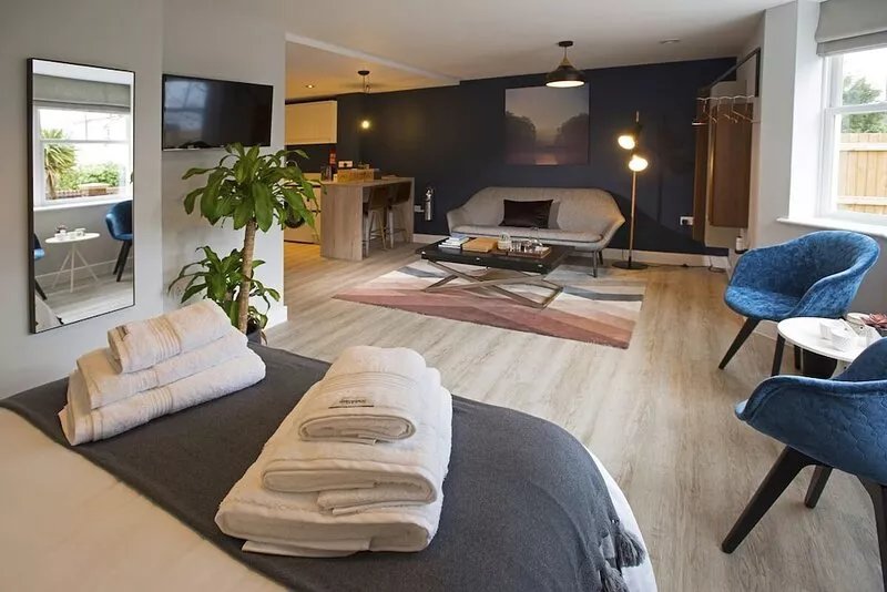 The Studio a chic Scandi-style apartment a stroll from the centre with parking.