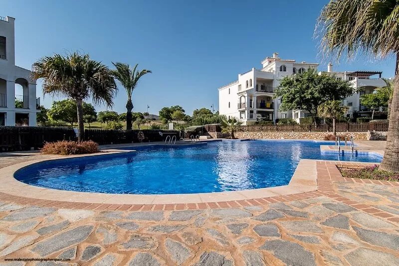 Ground Floor Corner Apartment With Terrace & Pool. Views To Golf Course & Hills