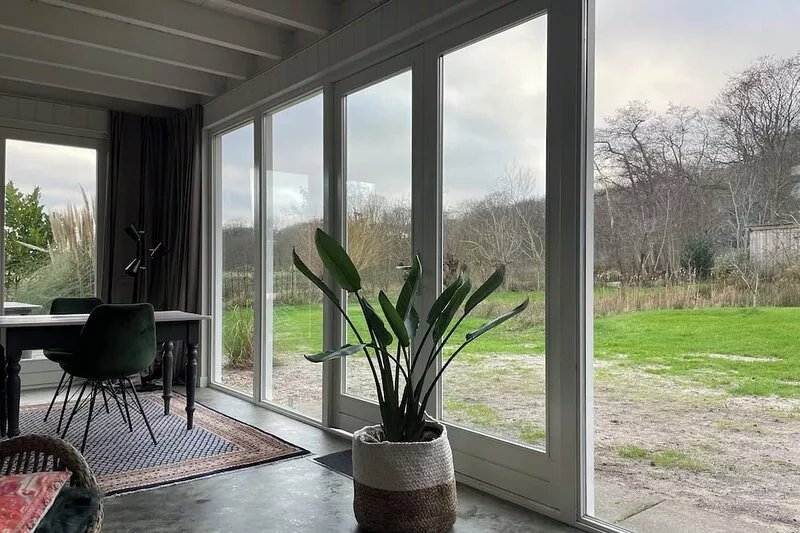 Greenhouse on 3000m2 private nature area nearby the dunes 3km from the sea
