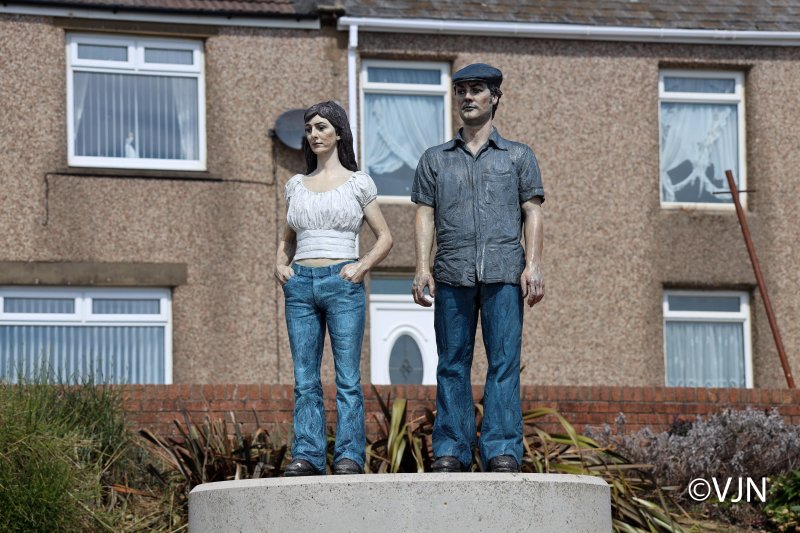 The Land Couple, Newbiggin promenade.