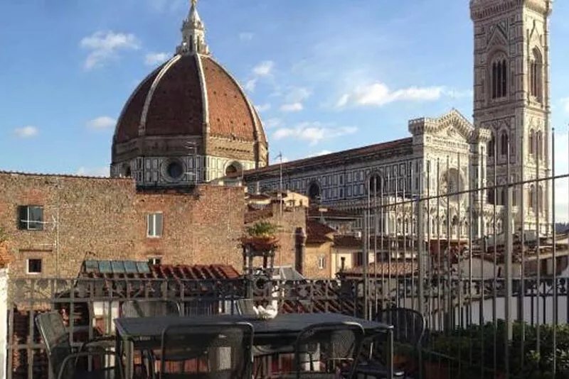 Florence Rooftop Terrace Apartment View of Cathedral Dome