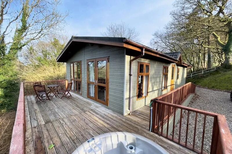 Luxury lodge situated on a tranquil holiday park