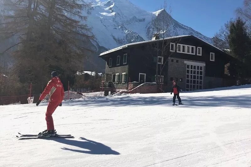 Rare ski in ski out chalet in Chamonix-center Ground floor 6 pers