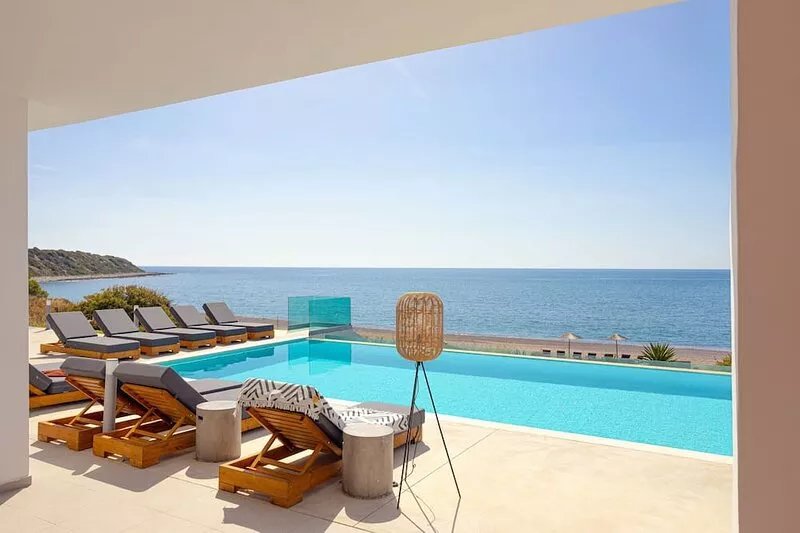 Stunning Seafront Villa | 7 Bedrooms | Private Villa with Pool | Lachania