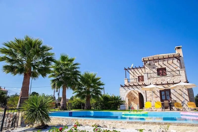 Exclusive Villa with stunning, Sea and White Mountains Views and Internet access