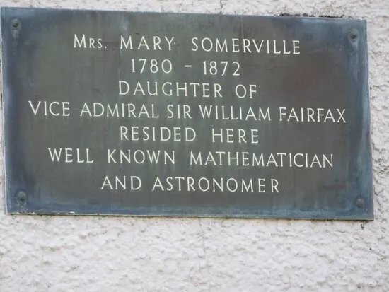 Bronze Plaque For Mary Sommerville 1780-1872