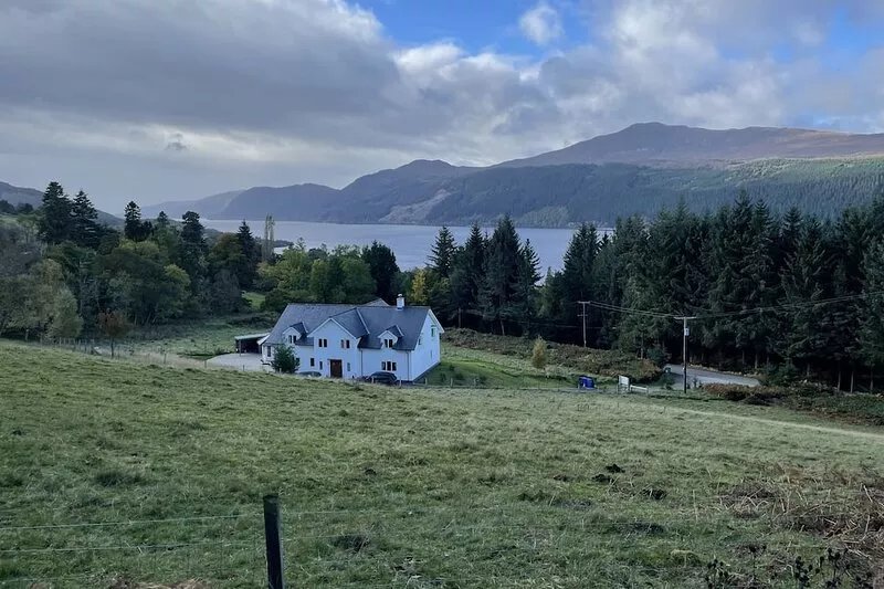 Overlooking Loch Ness, a luxury holiday home accommodating 12 adults
