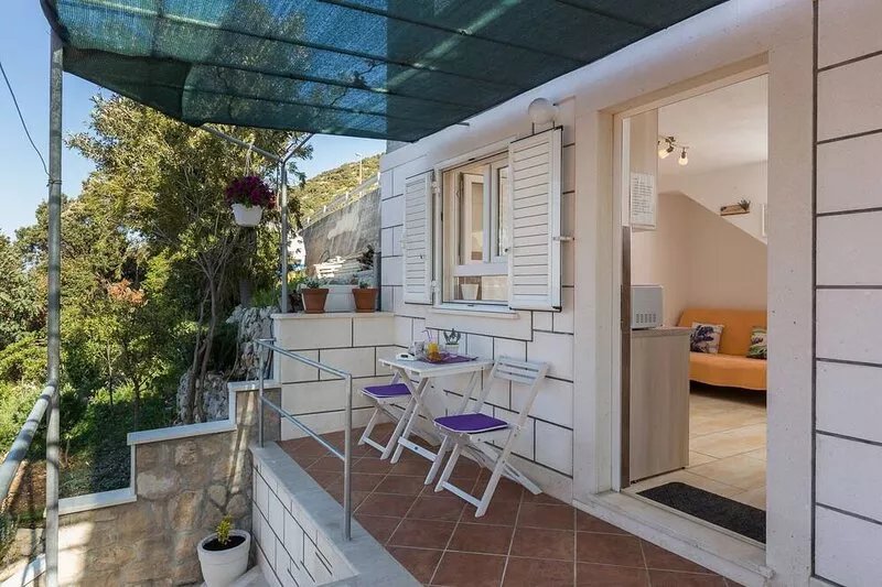 Apartments Lovro - Duplex One Bedroom Apartment with Terrace and Partial Sea