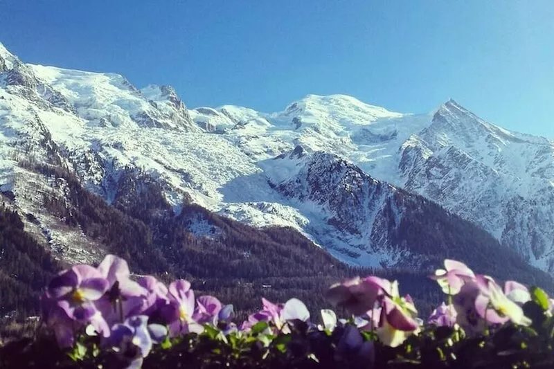CHAMONIX Centre Ville (10mn walk) Large terrace facing Mont-Blanc