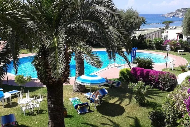 relax in the green near the sea and from the center of Forio