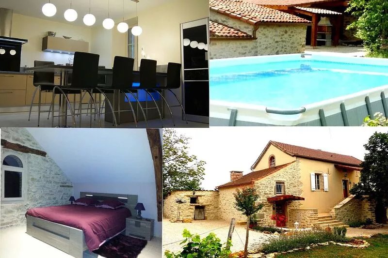 Quercy house / 2-4 people. located between CAHORS and St Cirq Lapopie
