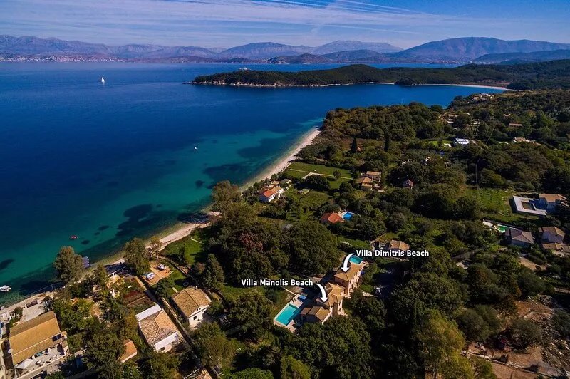 Manolis Beach Villa with pool near Kassiopi, Corfu, Greece
