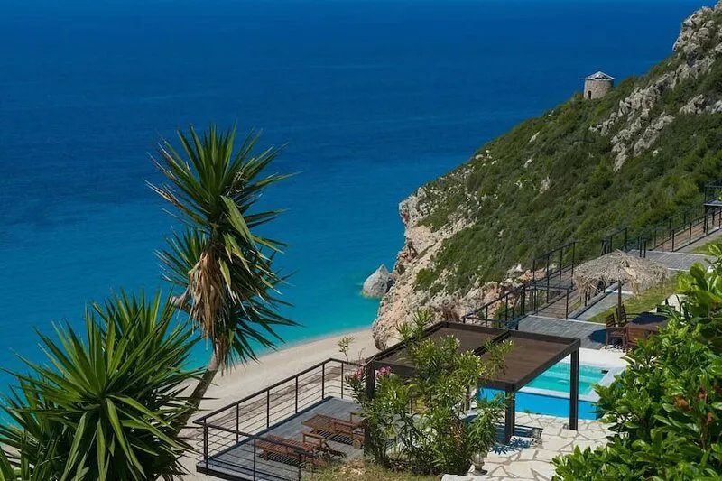 MILOS BAY VILLAS -Beachfront luxury villa with private pool,  and stunning view