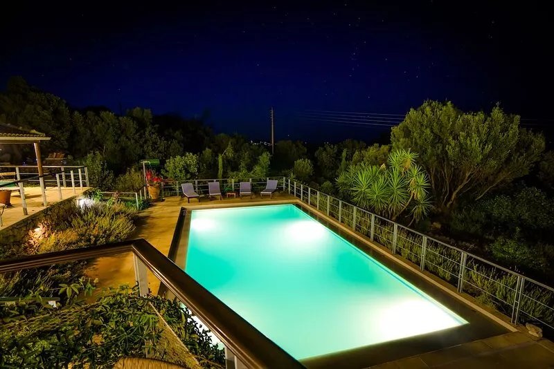 Grand Designs featured villa, large private pool with panoramic sea views