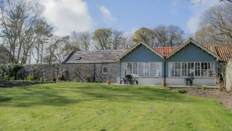 2 self-catering cottages booked as one with secure garden area.