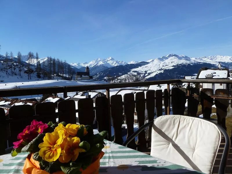 Dream view in Falera, south-facing balcony, full of sun