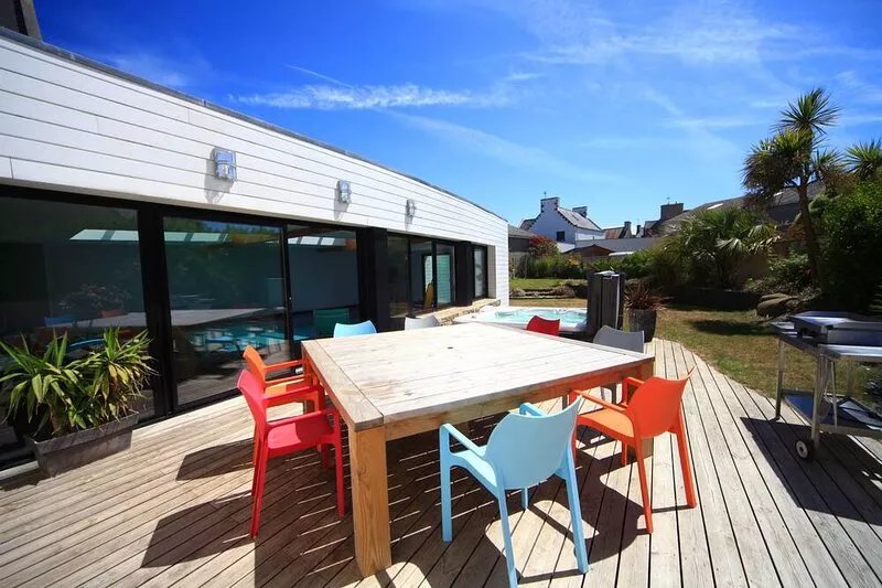 5-star villa in Finisterre, Brittany with private pool, Jacuzzi, and sea view