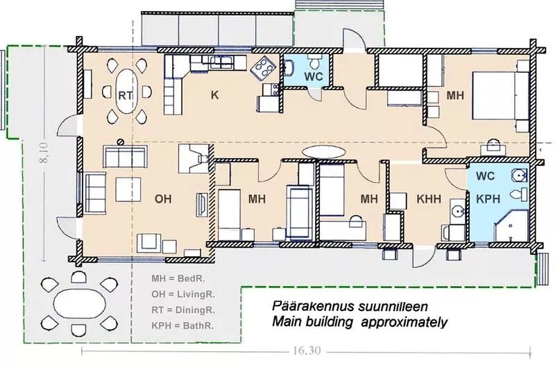 Large timber villa with splendid scenery and nature