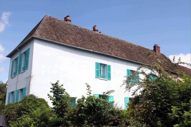 The Blue House of Claude Monet in Giverny, charming house