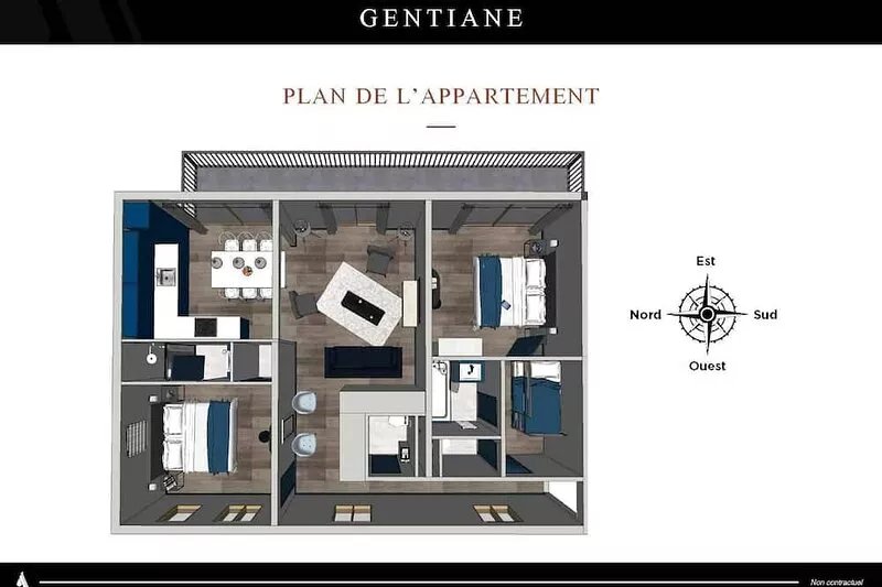 Gentiane Apartment **** - 3 Vallées : Ski, Spa