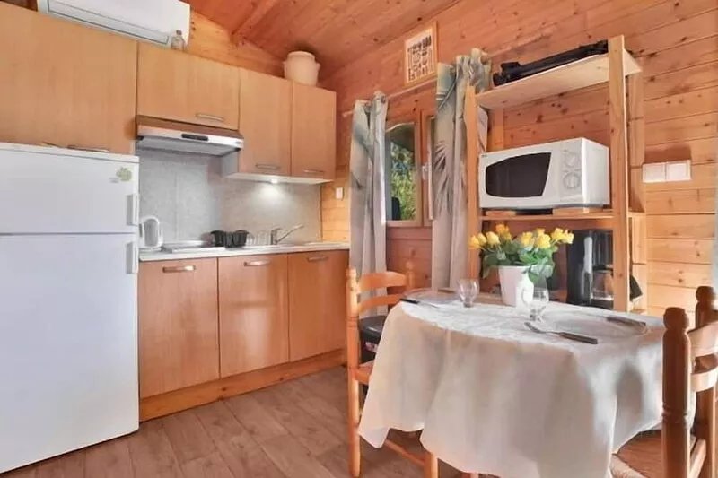Wooden chalet with large terrace