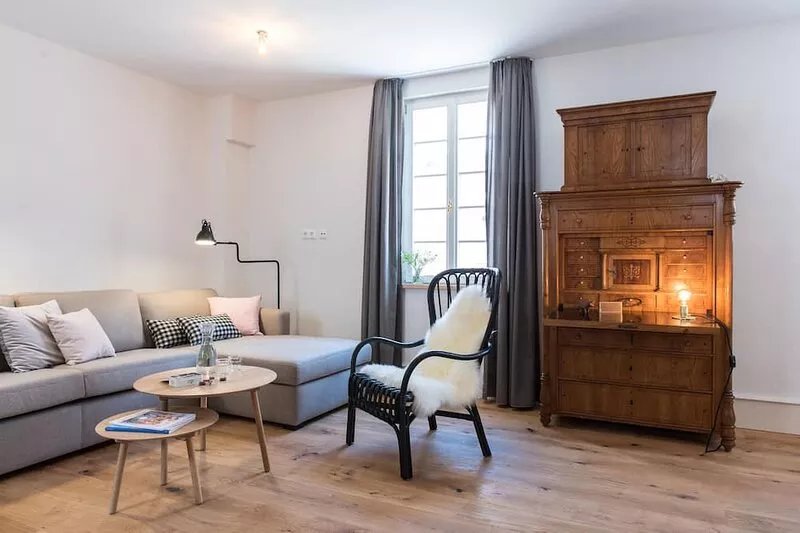 Modern apartment in a listed building, suitable for senior citizens on the