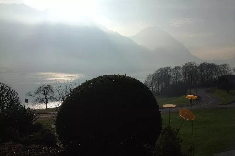 spacious detached villa with large garden above the Lake of Sarnen