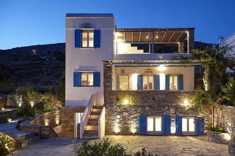 Stylish and traditional cycladic house
