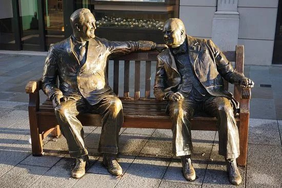 Churchill And Roosevelt Allies Sculpture